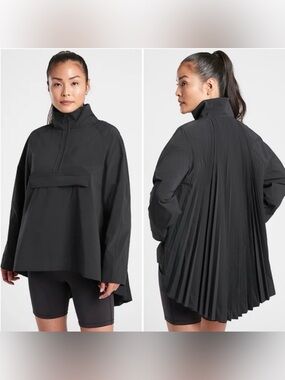 Athleta Black Half-Zip Pullover Anorak